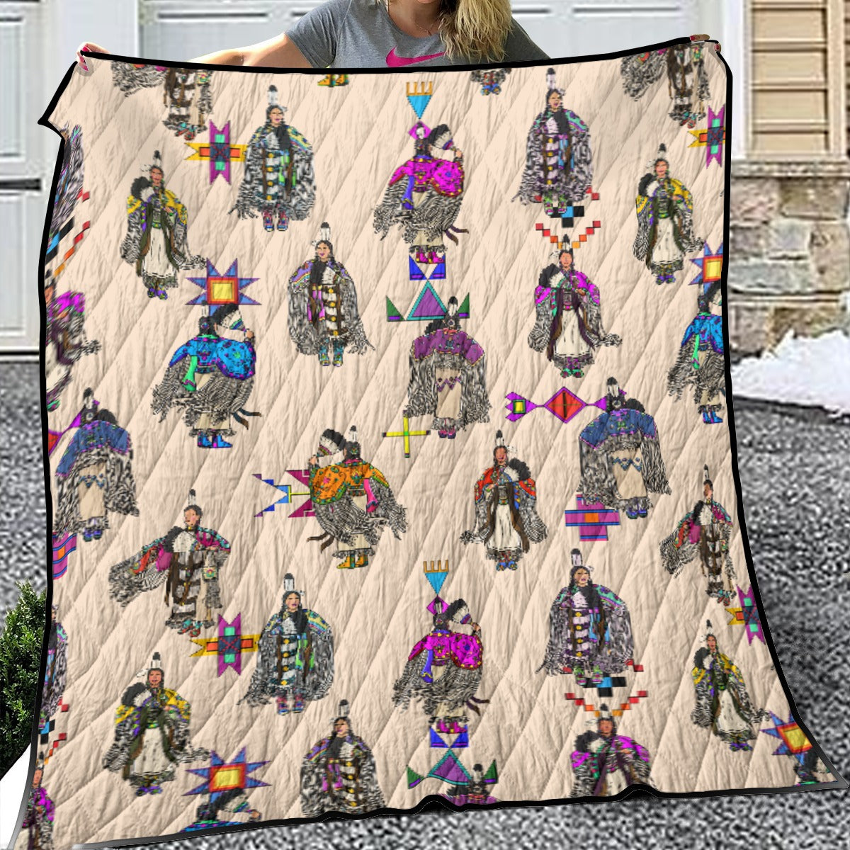 Women's Tradish Dancers Muslin Lightweight & Breathable Quilt With Edge-wrapping Strips