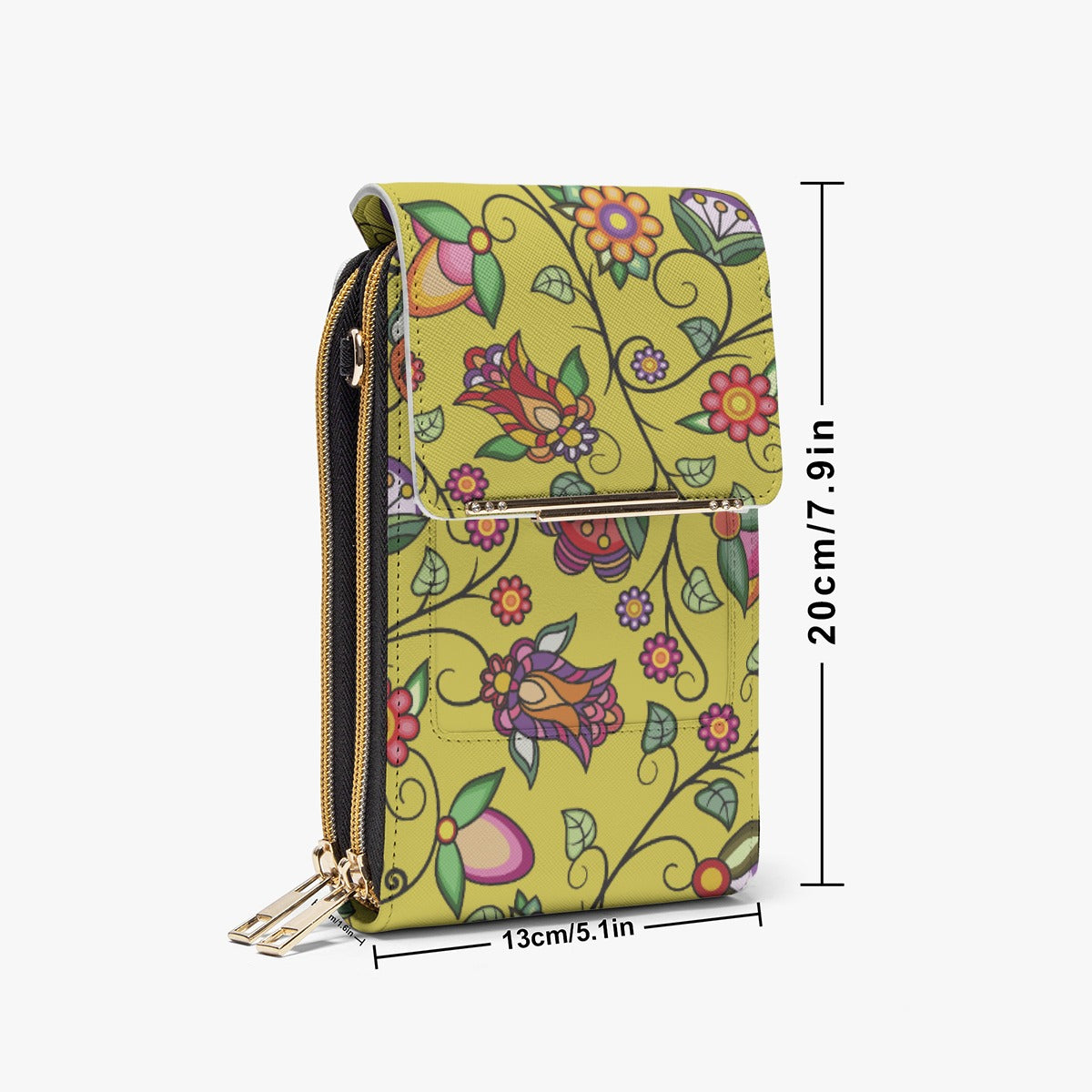 Heartbeat Petals Yellow Mobile Phone Chest Bag