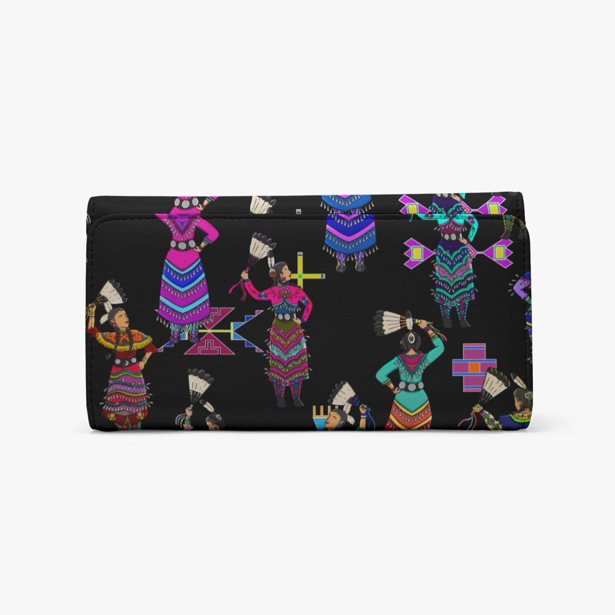Women's Jingle Dancers Black Foldable Wallet