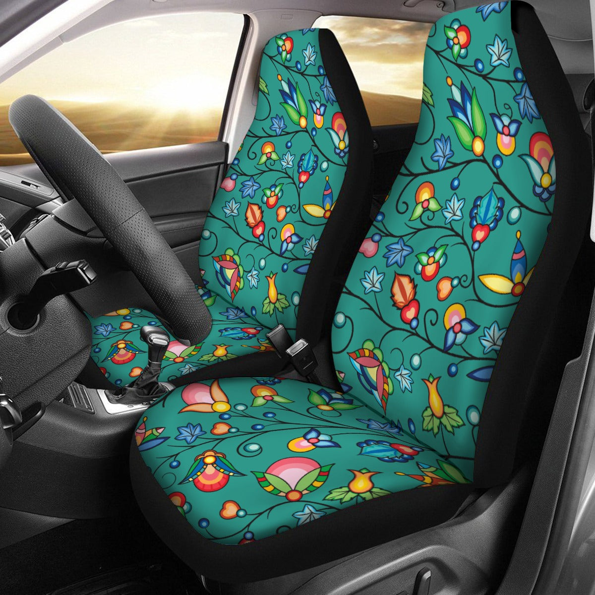 Prairie Plains Spirit Afternoon Sky Universal Car Seat Cover With Thickened Back
