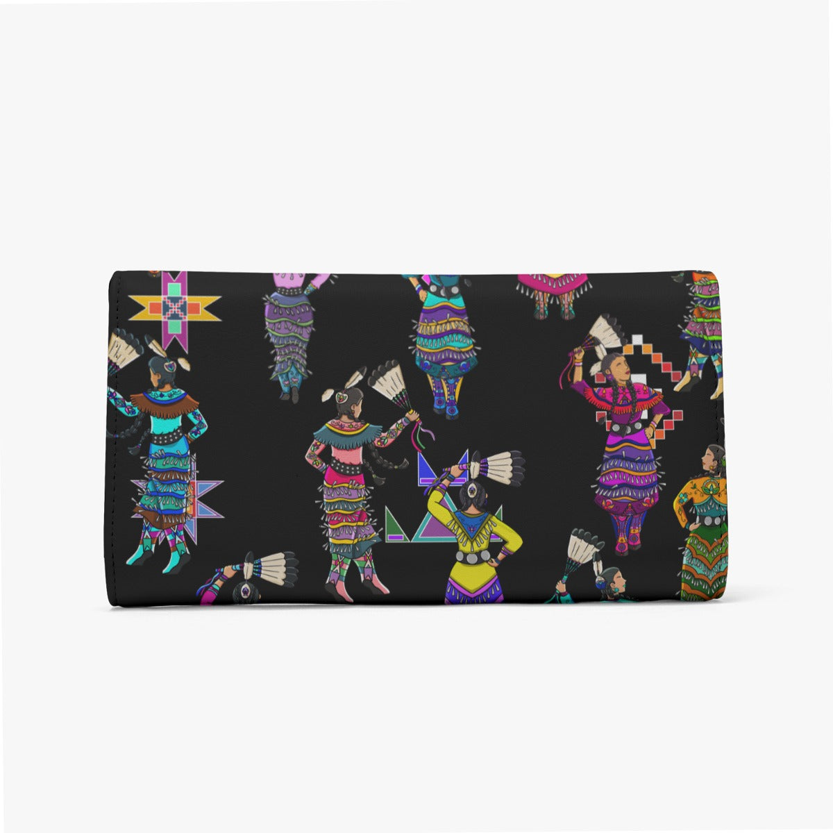 Women's Jingle Dancers Black Foldable Wallet