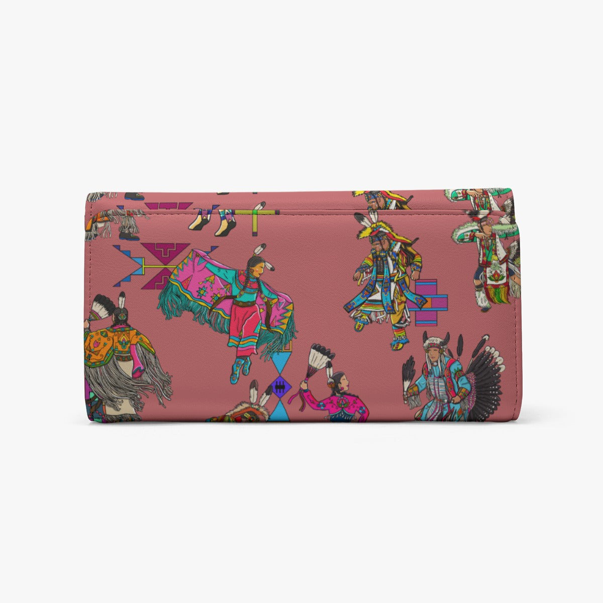 Grand Entry Dancers Terra Cotta Foldable Wallet