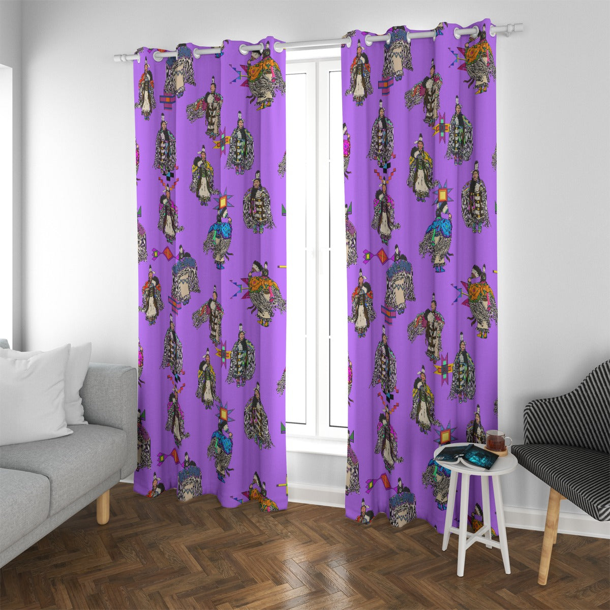 Women's Tradish Dancers Purple Blackout Grommet Curtains | 265(gsm)