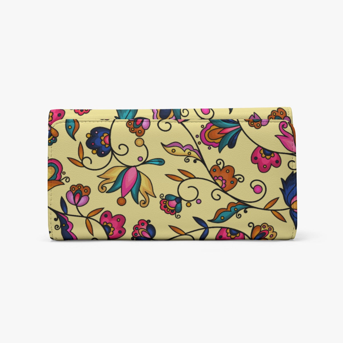 Copper Prairie Petals Yellow Foldable Wallet