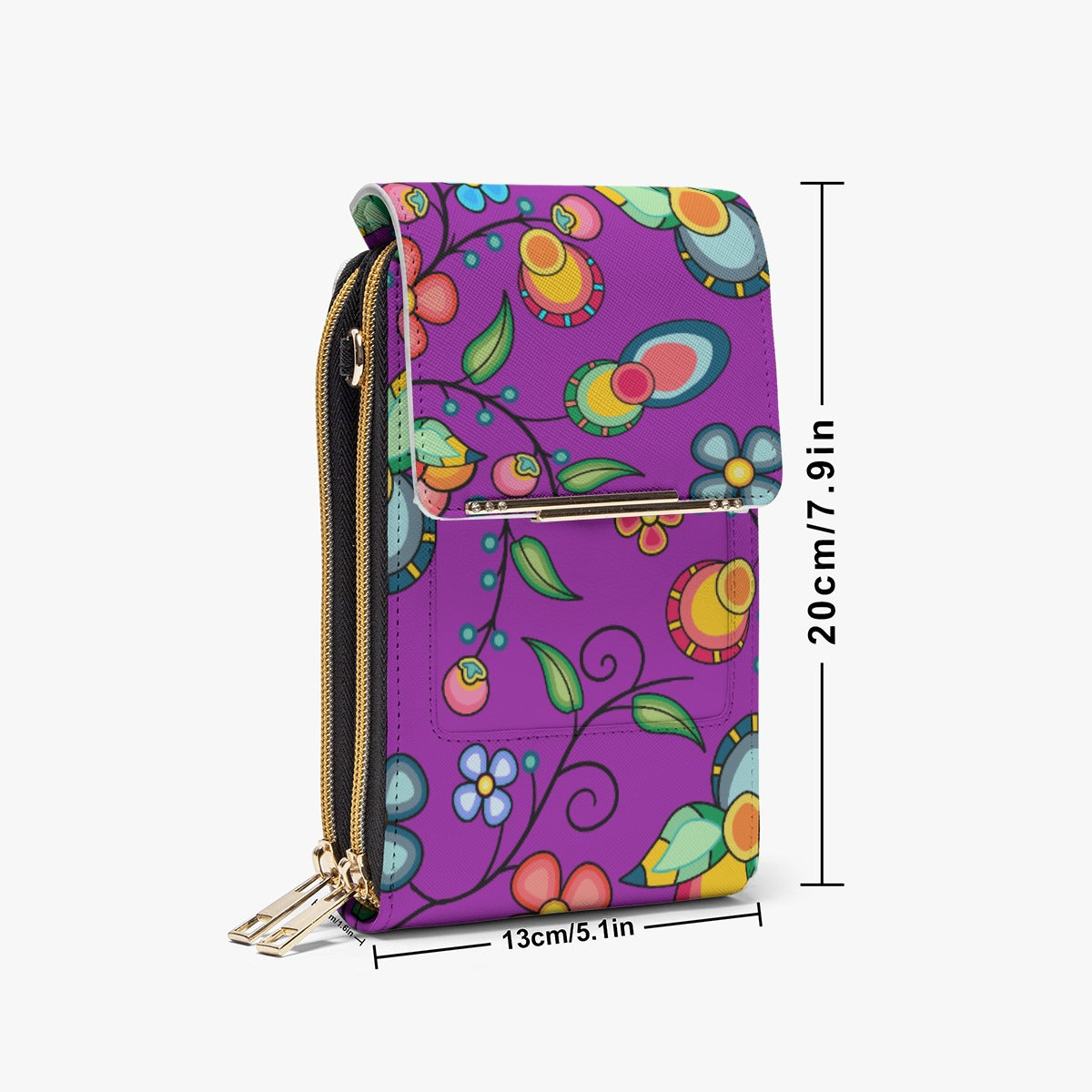 Floral Bounty Purple Mobile Phone Chest Bag