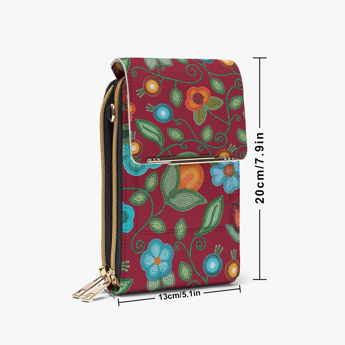 Prairie Fire Petals Red Mobile Phone Chest Bag