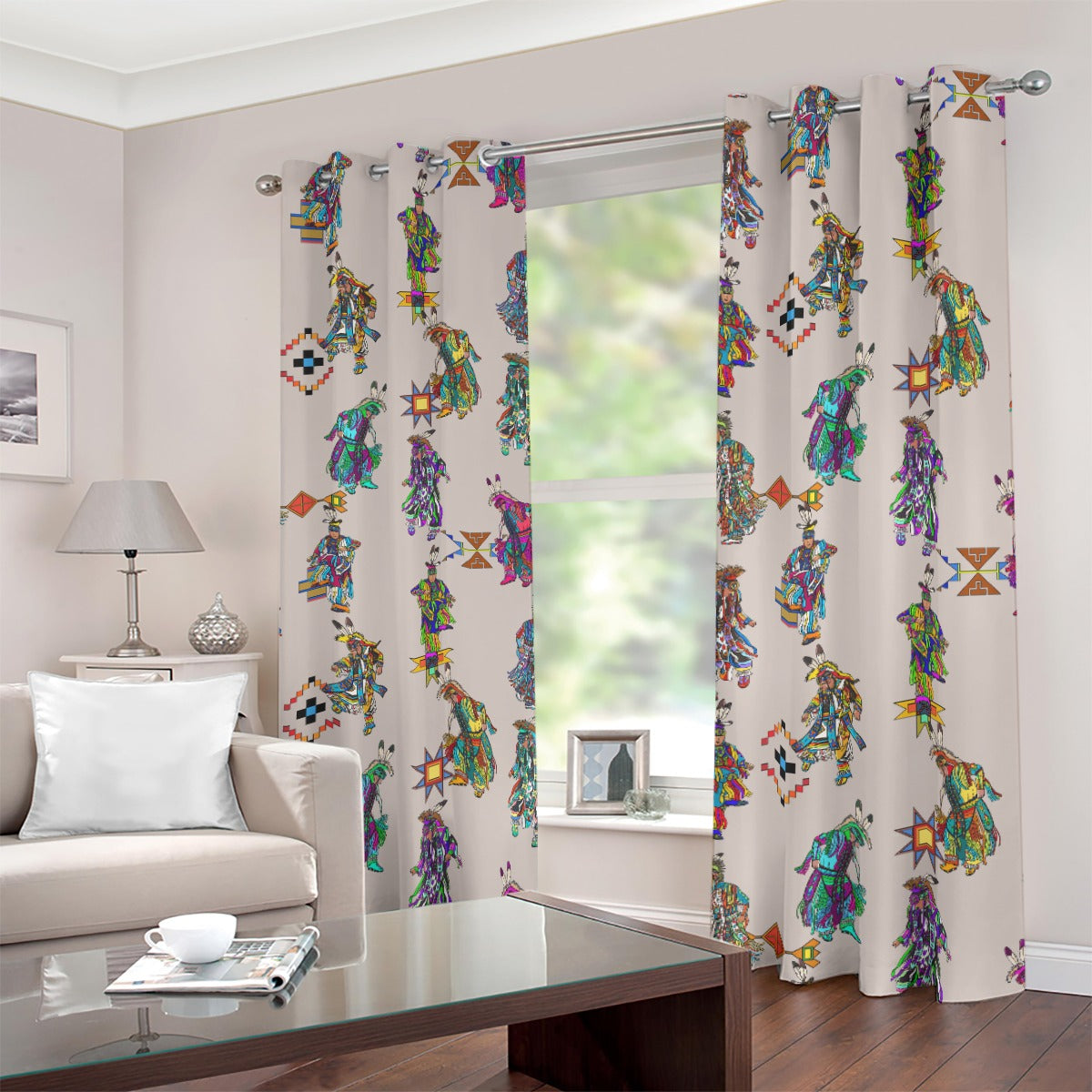 Men's Grass Dancers Muslin Blackout Grommet Curtains | 265(gsm)