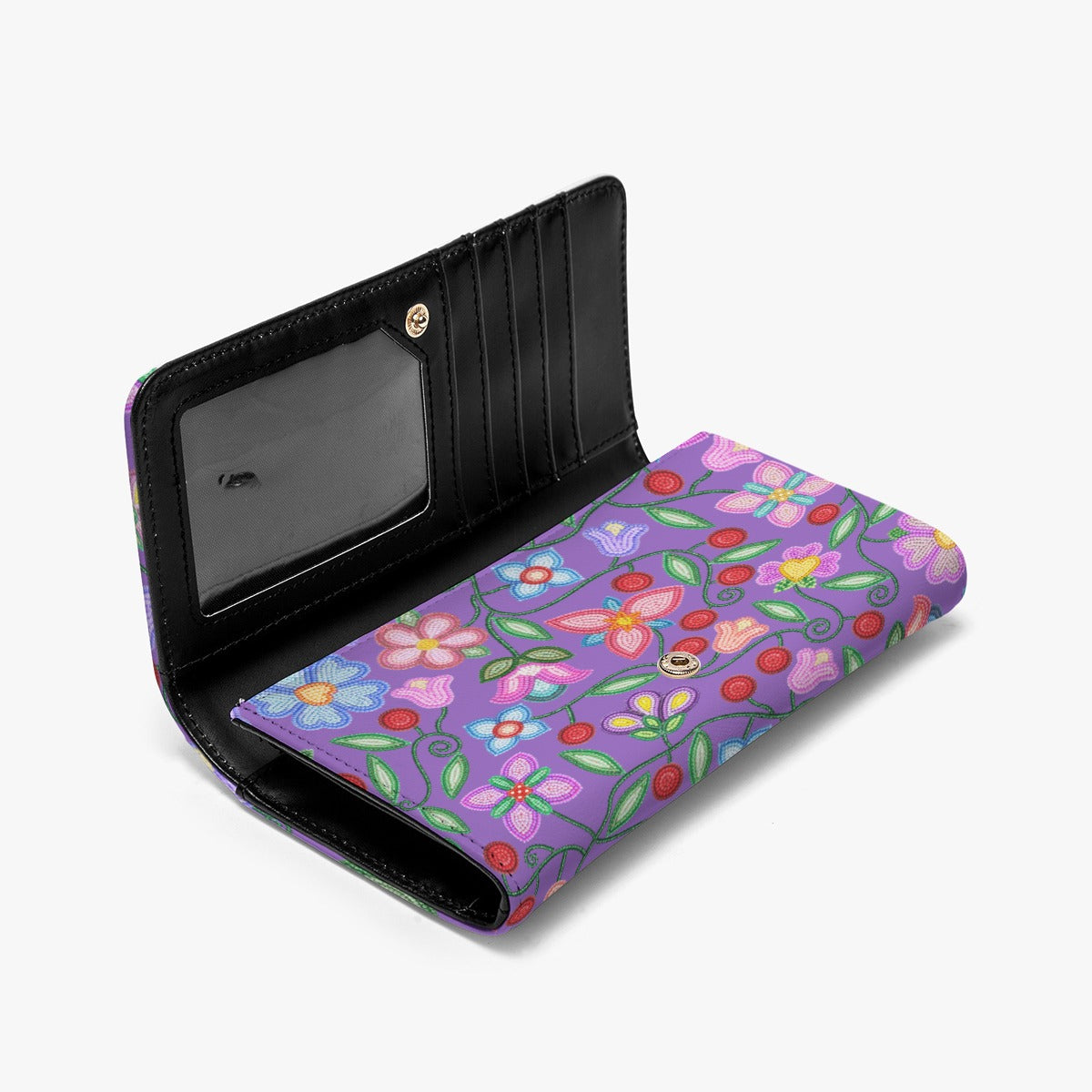 Petal Harmony Lavender Foldable Wallet
