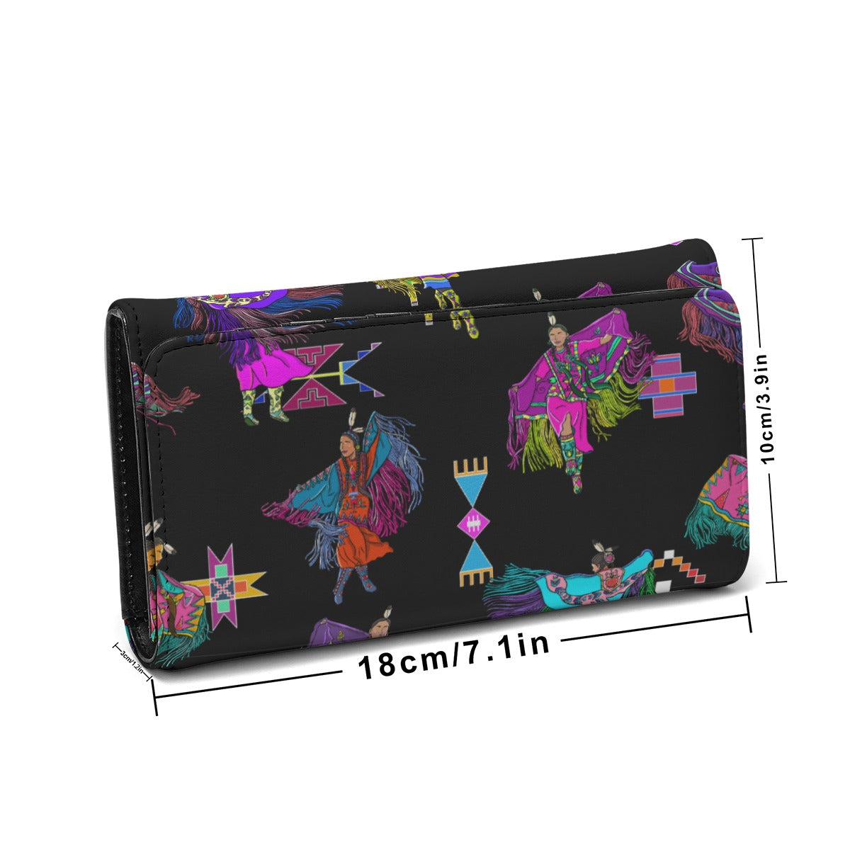Women's Fancy Dancers Black Foldable Wallet