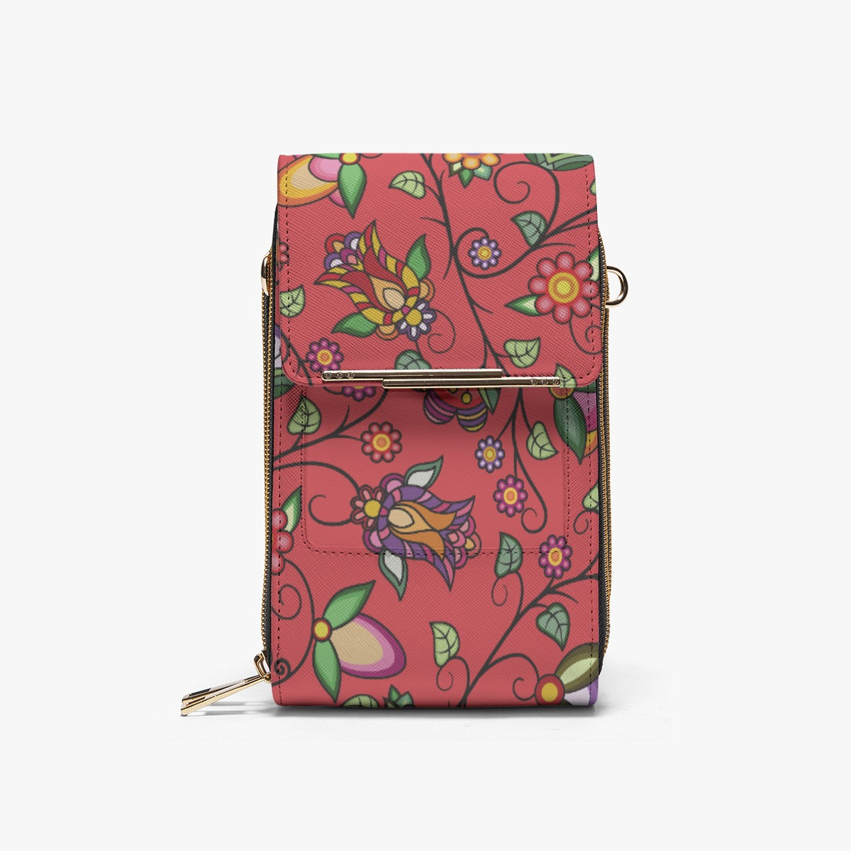 Heartbeat Petals Red Mobile Phone Chest Bag