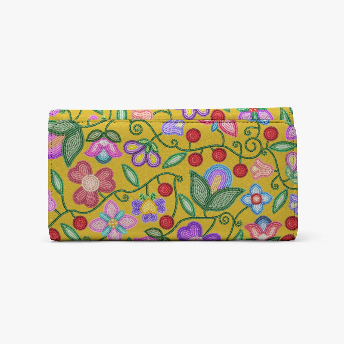 Petal Harmony Ochre Foldable Wallet