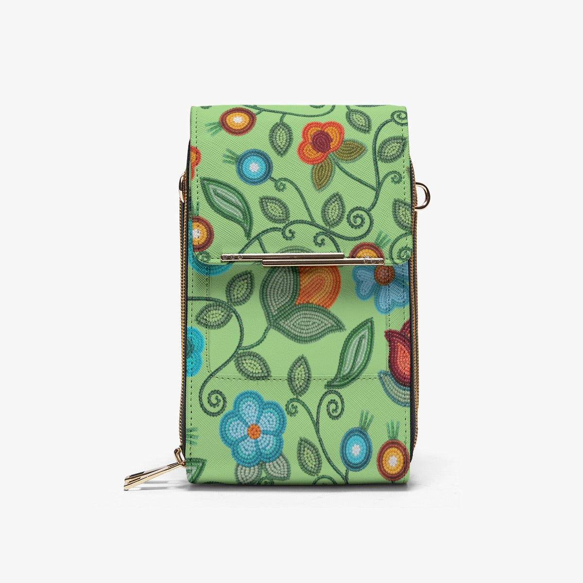Prairie Fire Petals Sage Mobile Phone Chest Bag
