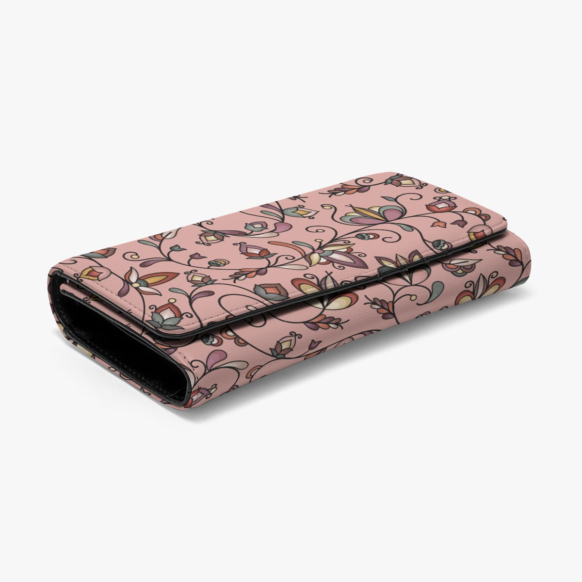 Burnt Sky Petals Peach Foldable Wallet