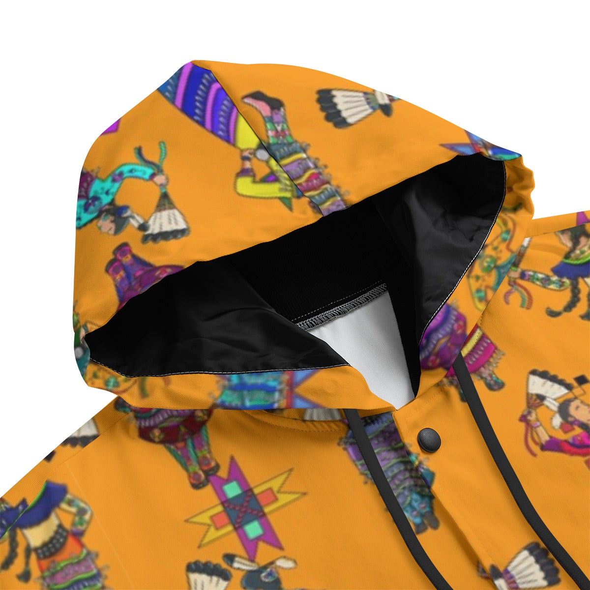 Women's Jingle Dancers Orange Men's Varsity Jacket
