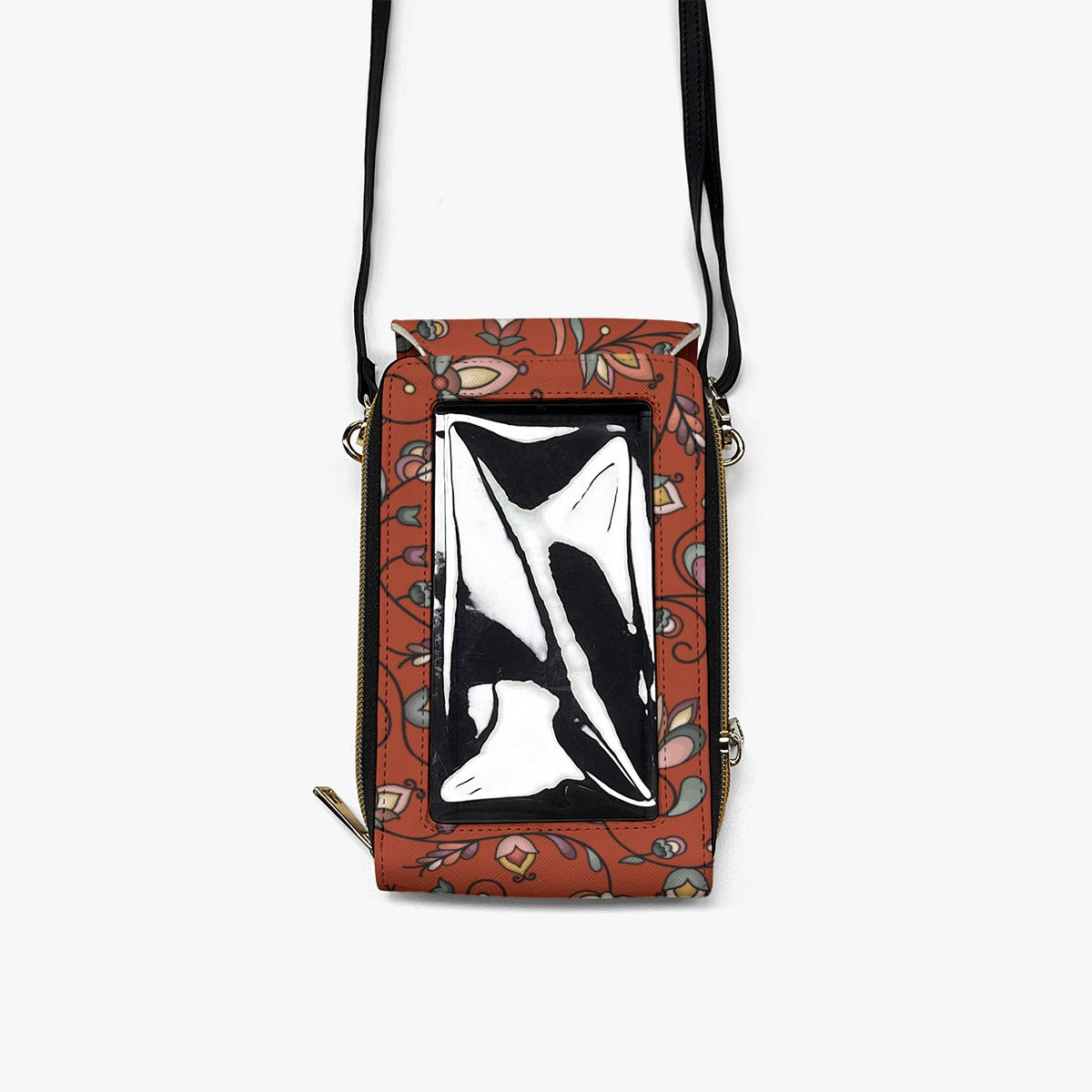 Burnt Sky Petals Red Mobile Phone Chest Bag