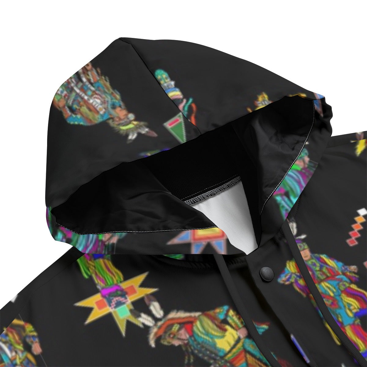 Men's Grass Dancers Black Men's Varsity Jacket