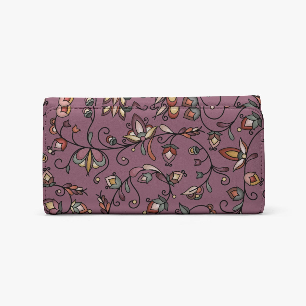 Burnt Sky Petals Magenta Foldable Wallet