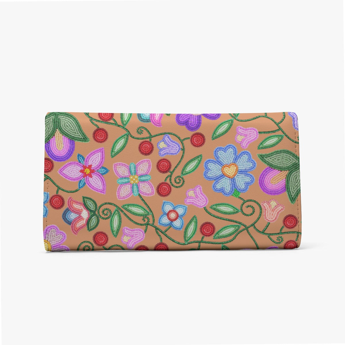 Petal Harmony Terracotta Foldable Wallet