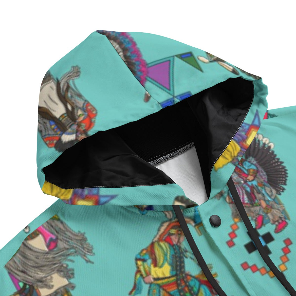 Grand Entry Dancers Eggshell Blue Men's Varsity Jacket