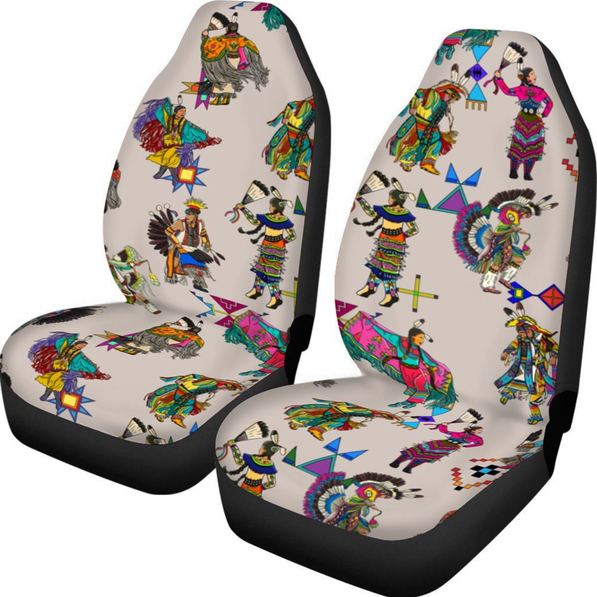 Grand Entry Dancers Muslin Universal Car Seat Cover With Thickened Back