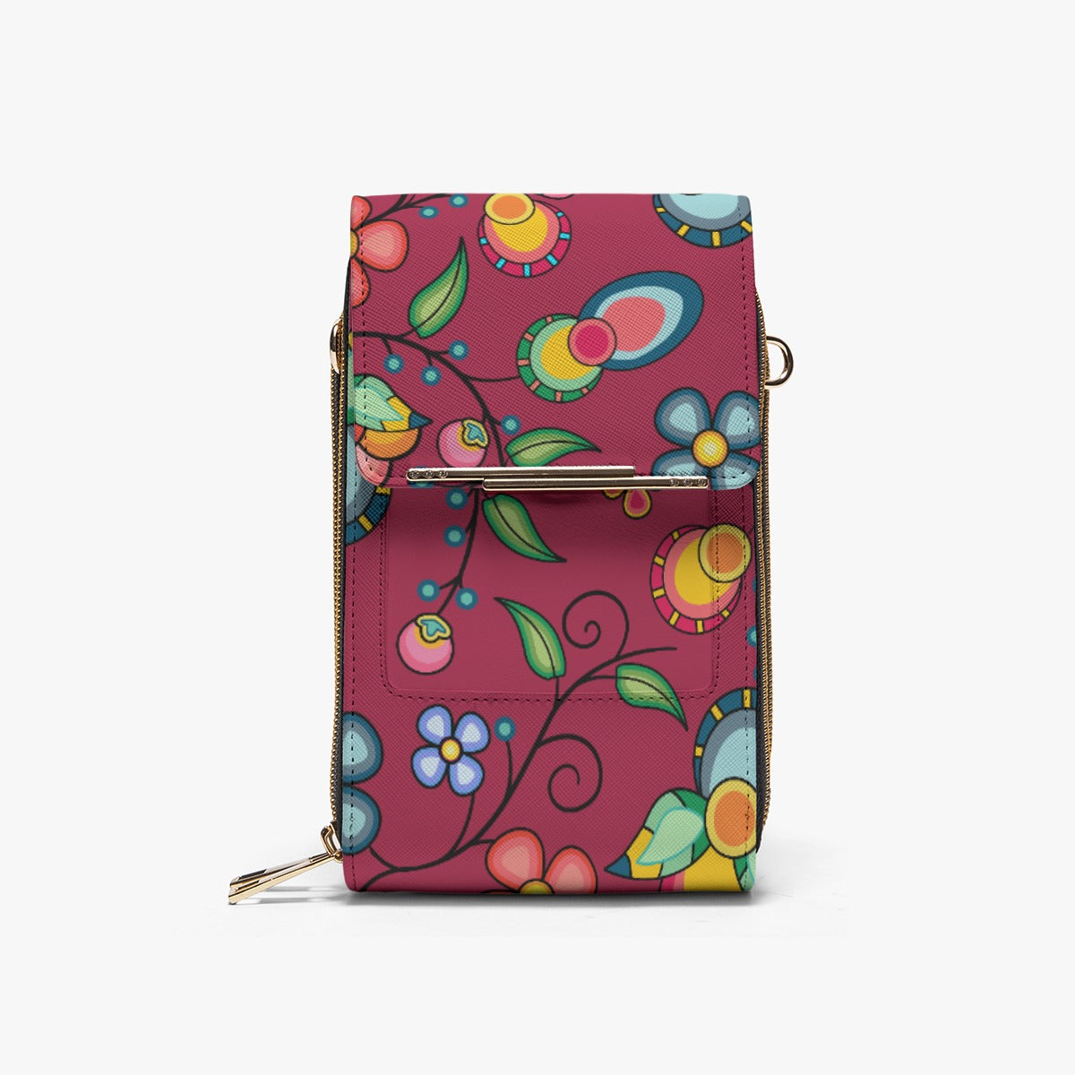 Floral Bounty Magenta Mobile Phone Chest Bag