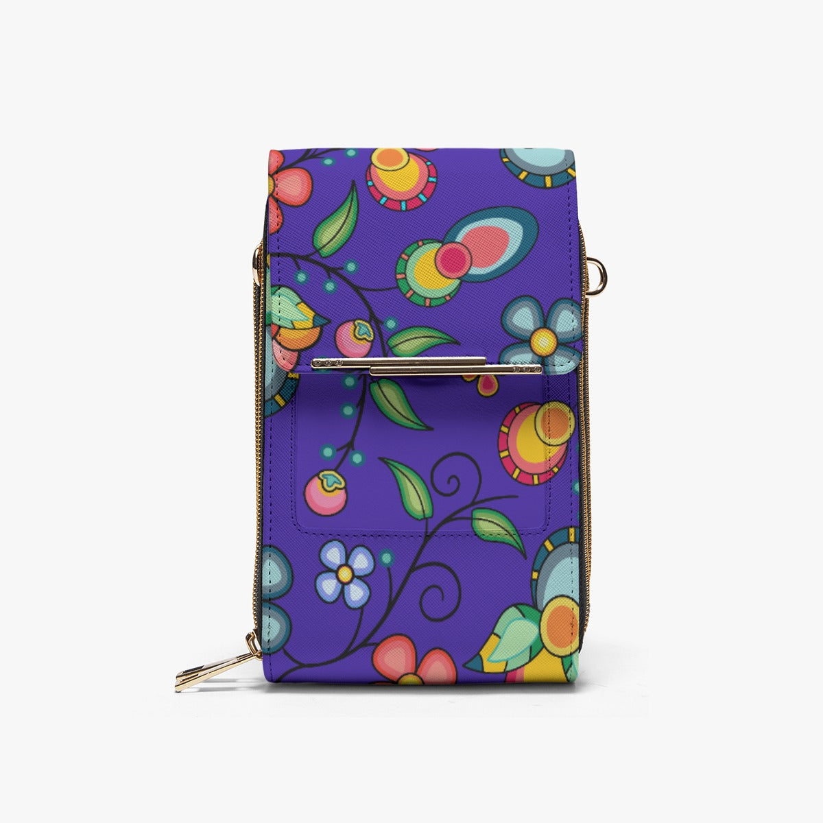 Floral Bounty Blue Mobile Phone Chest Bag