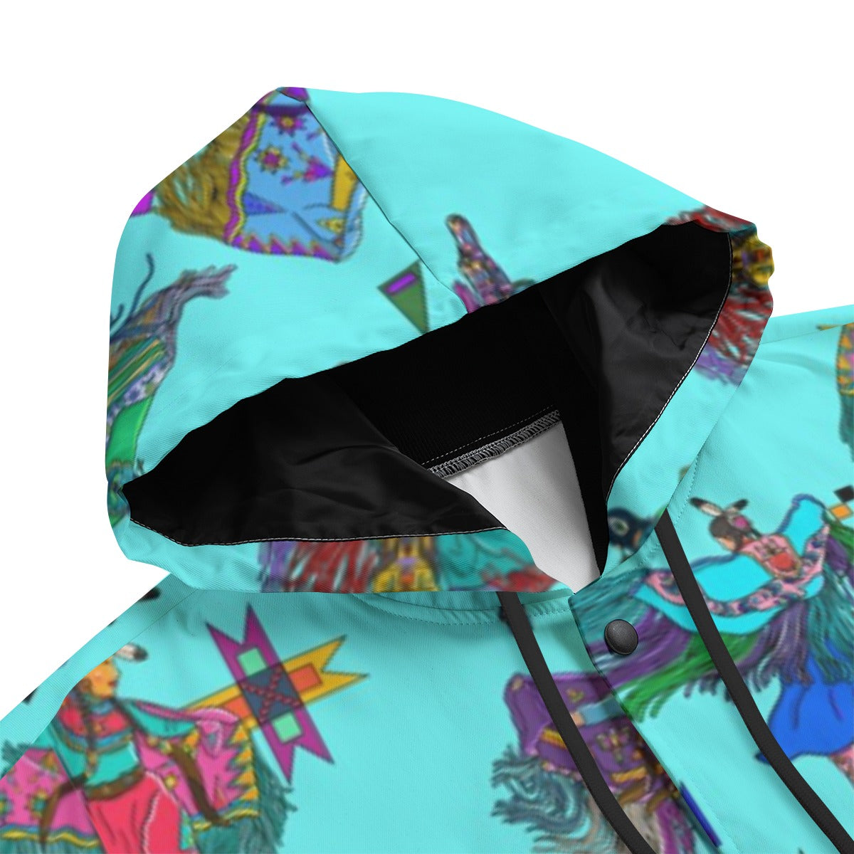 Women's Fancy Dancers Turquoise Men's Varsity Jacket