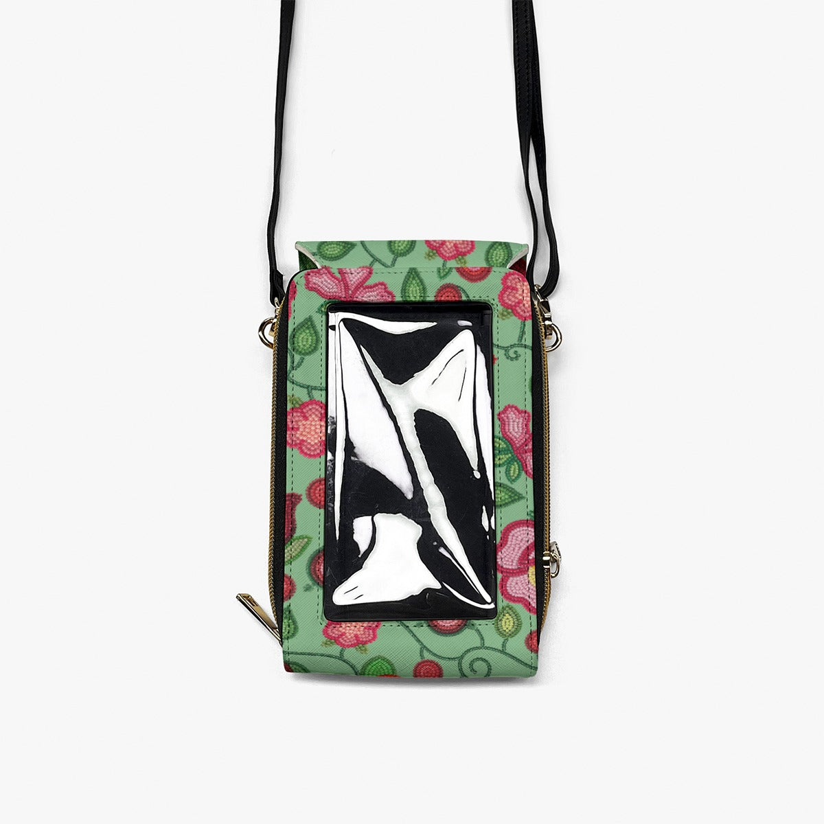 Rose Reverie Green Mobile Phone Chest Bag