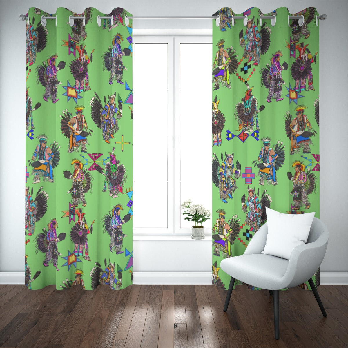 Men's Tradish Dancers Grass Blackout Grommet Curtains | 265(gsm)