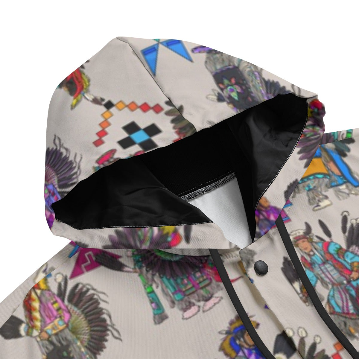 Men's Tradish Dancers Muslin White Men's Varsity Jacket