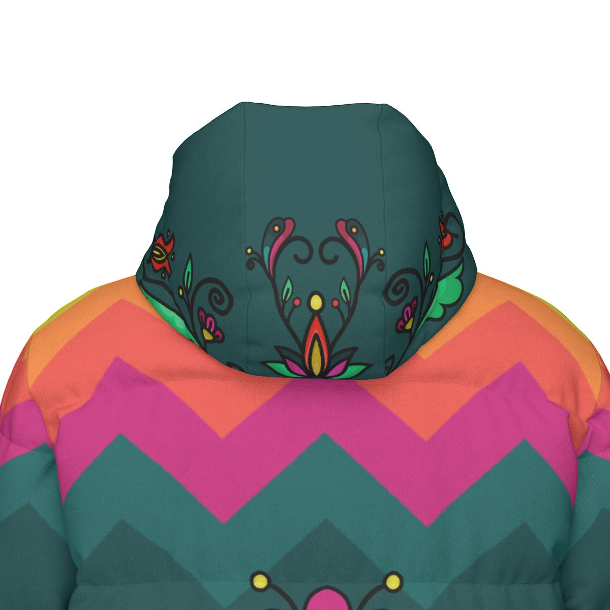 Autumn Kinship Wreath Unisex Long Down Jacket