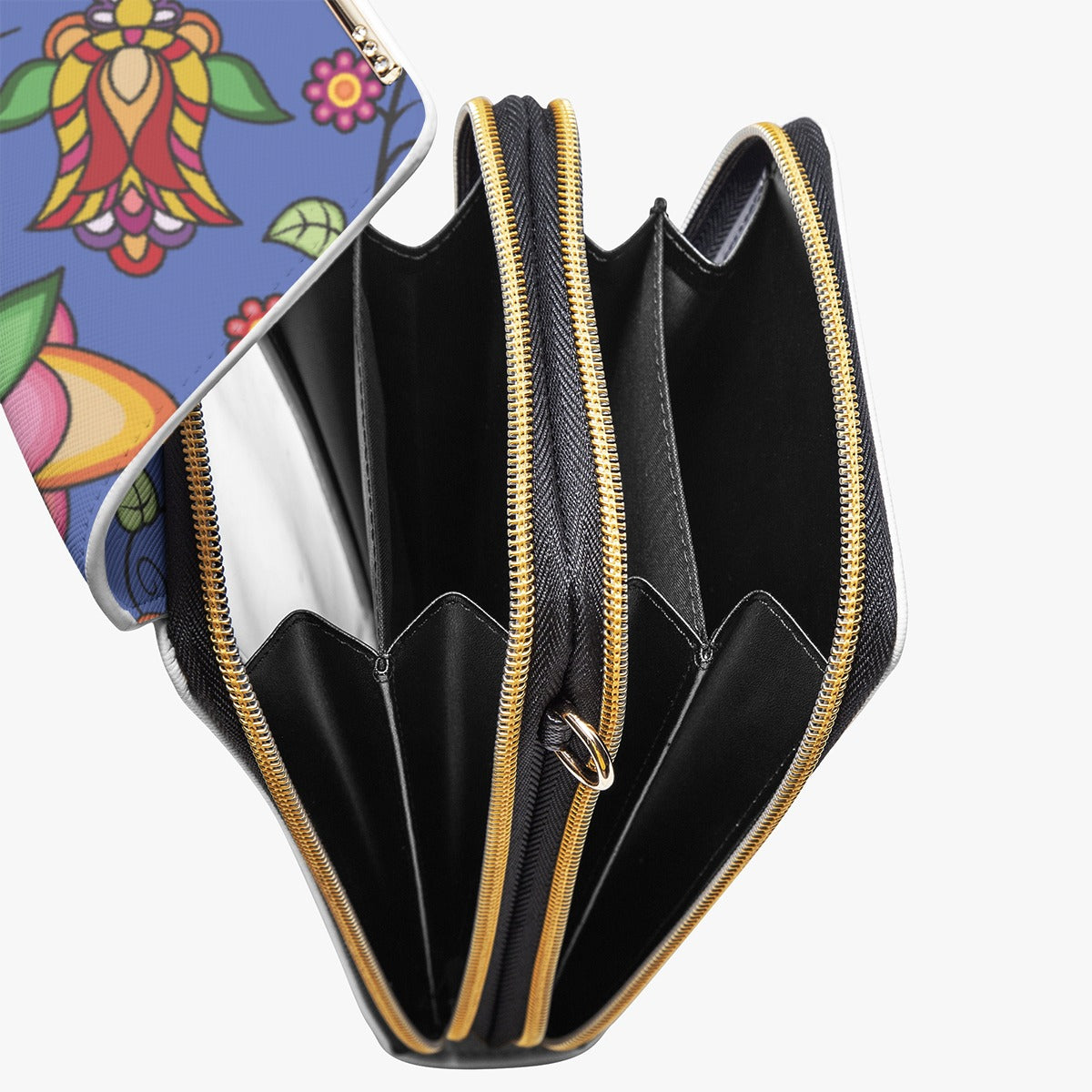 Heartbeat Petals Blue Mobile Phone Chest Bag