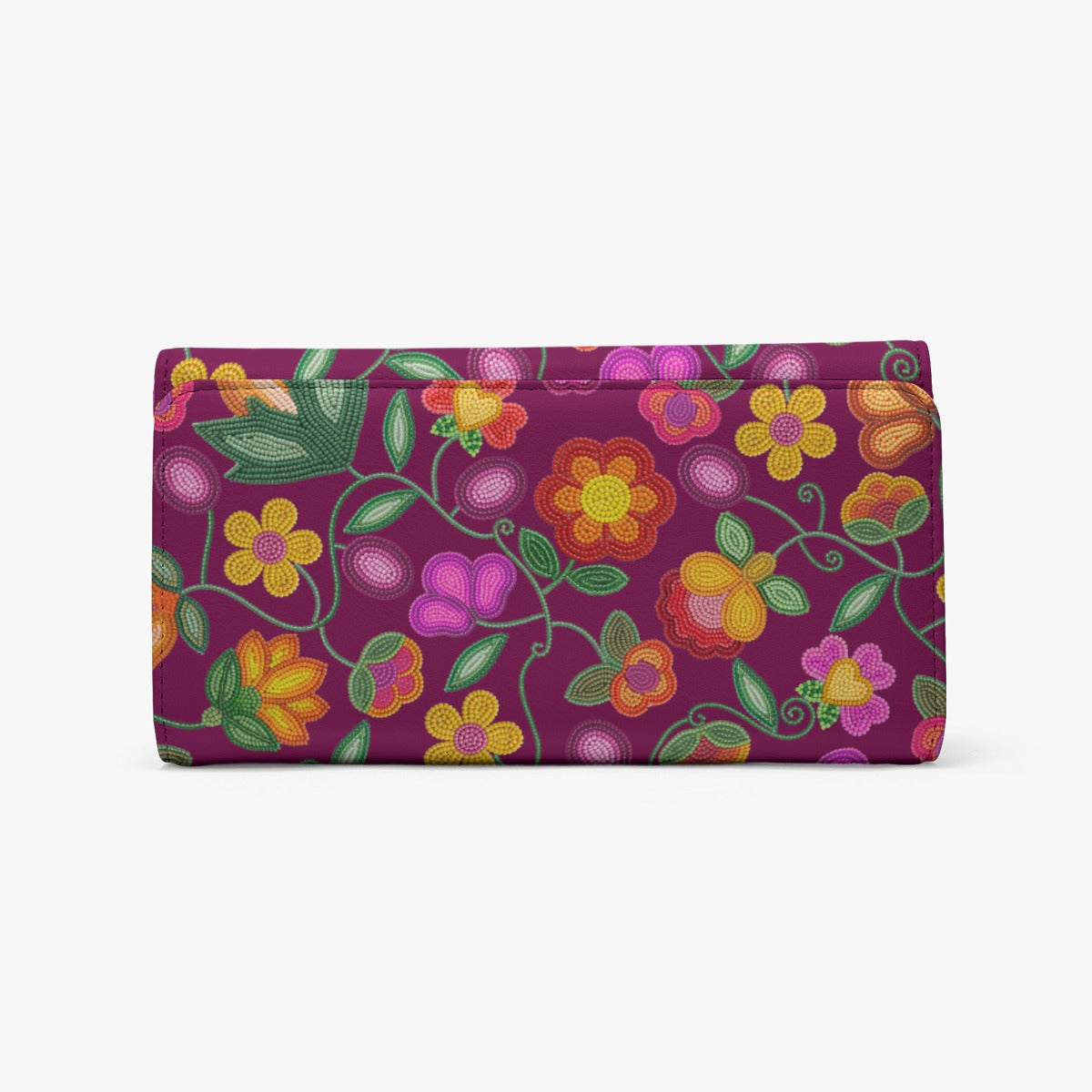 Boreal Bounty Dark Magenta Foldable Wallet