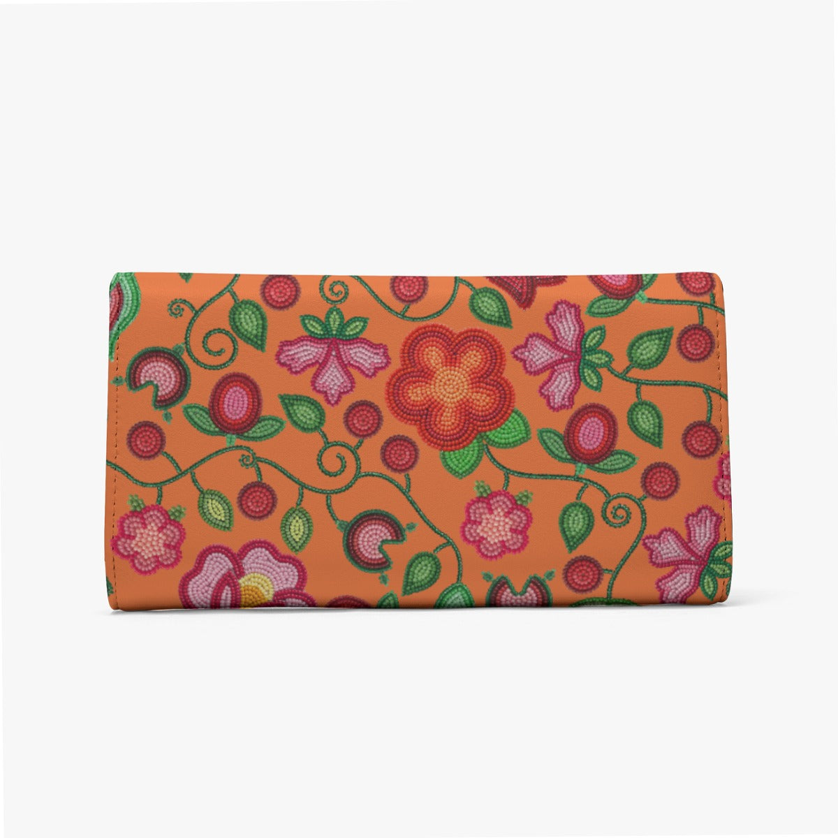 Rose Reverie Orange Foldable Wallet