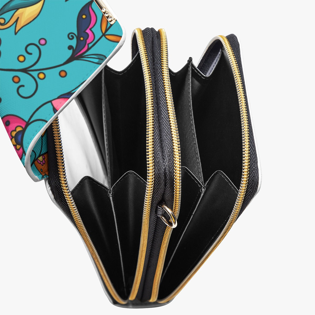 Copper Prairie Petals Blue Mobile Phone Chest Bag