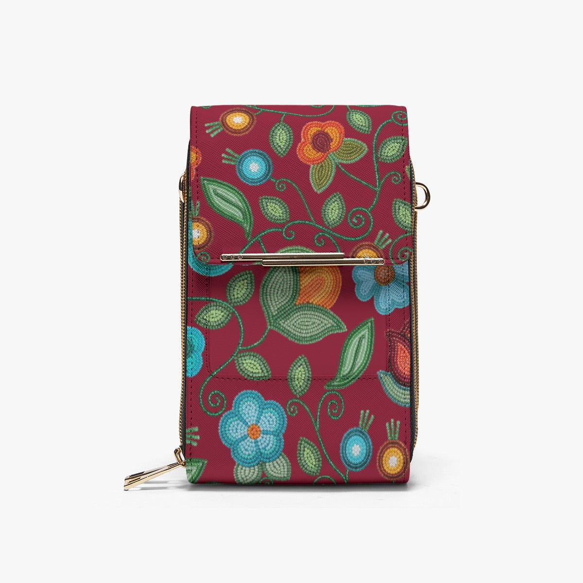 Prairie Fire Petals Red Mobile Phone Chest Bag