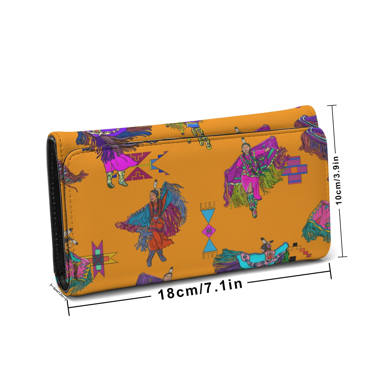 Women's Fancy Dancers Orange Foldable Wallet