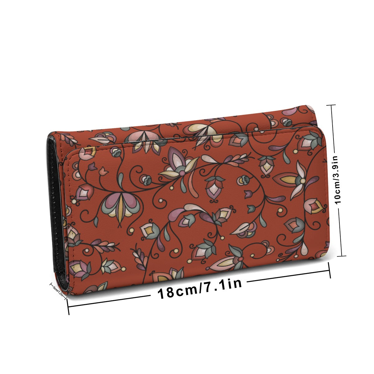 Burnt Sky Petals Red Foldable Wallet