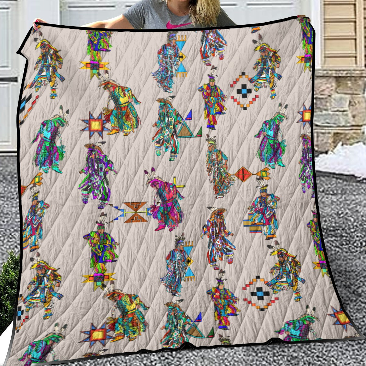 Men's Grass Dancers Muslin Lightweight & Breathable Quilt With Edge-wrapping Strips