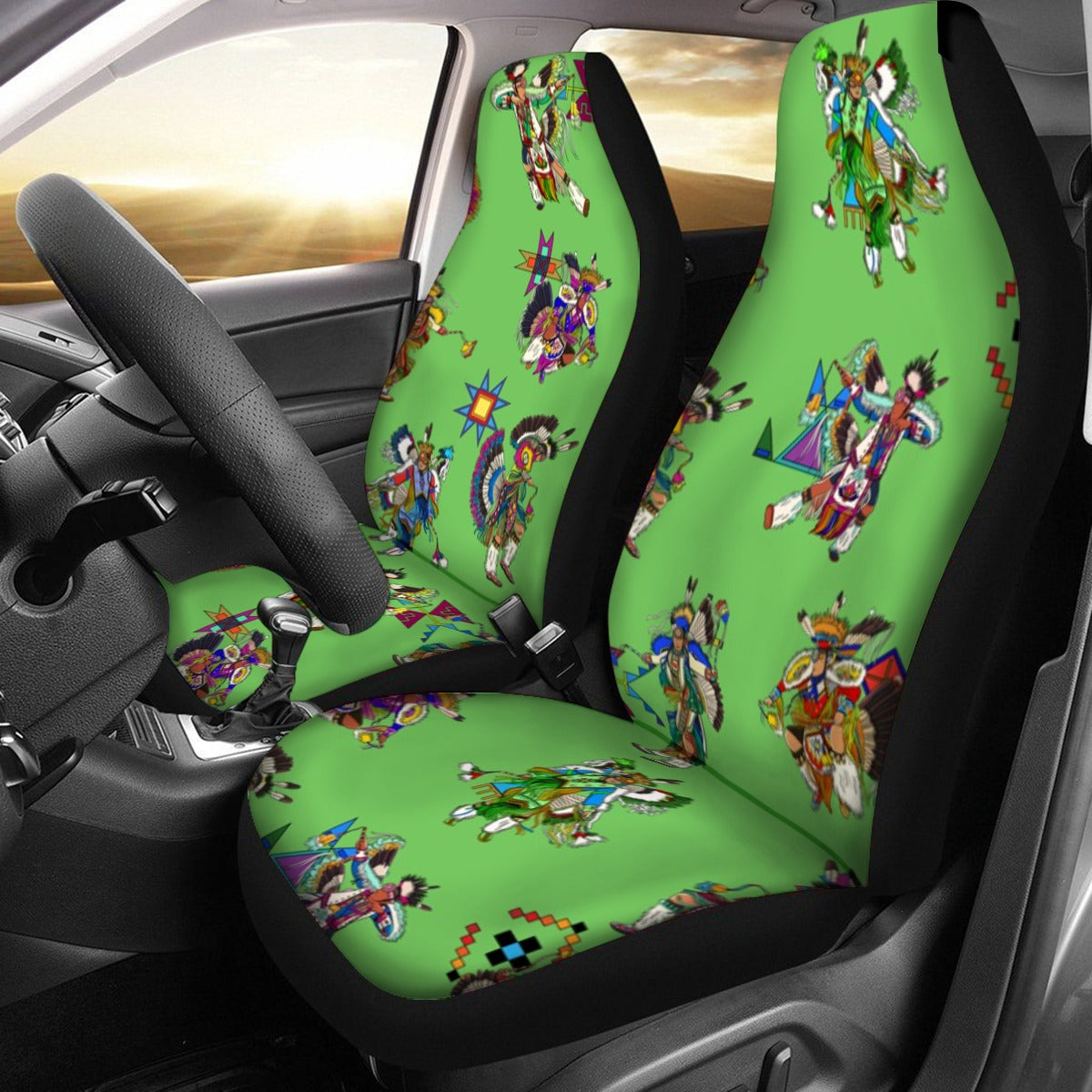 Men's Fancy Dancers Grass Universal Car Seat Cover With Thickened Back