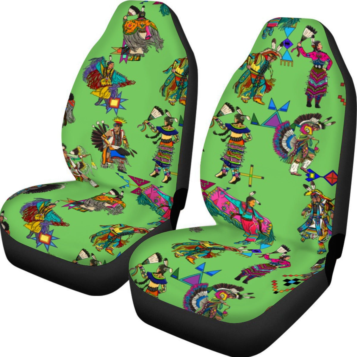Grand Entry Dancers Grass Universal Car Seat Cover With Thickened Back