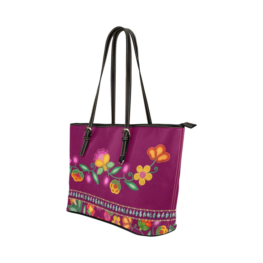 Boreal Bounty Leather Tote Bag/Large