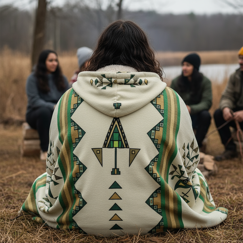 Bear Shield Men's Hooded Blanket