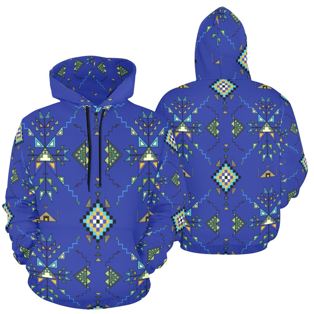 Bear Shield Dark Blue Hoodie for Men (USA Size)