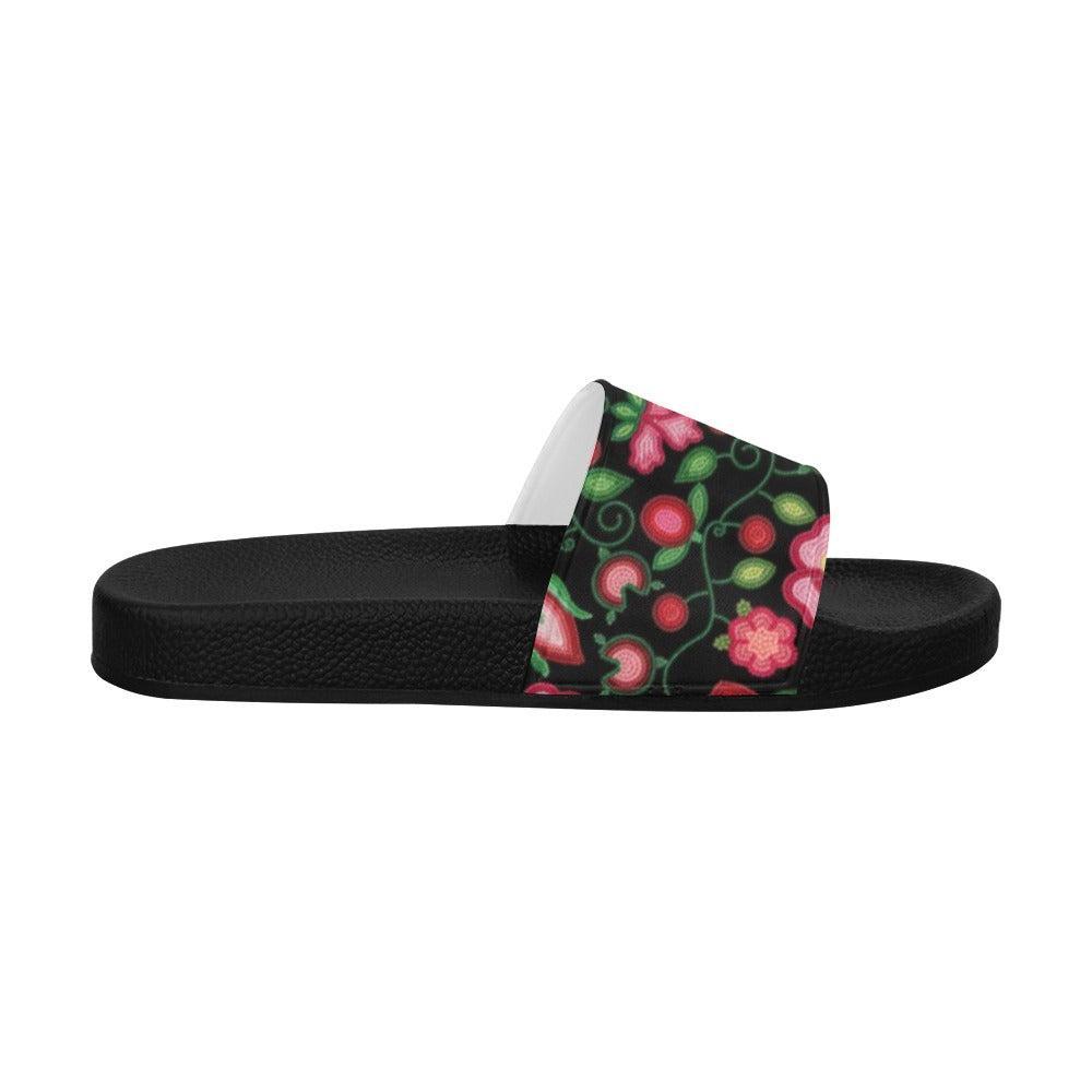 Rose Reverie Black Men's Slide Sandals
