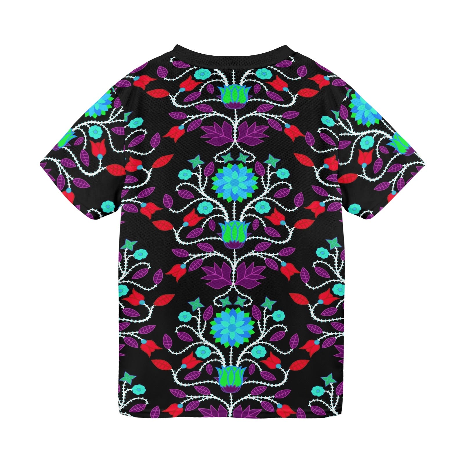 Floral Beadwork Four Clans Winter T-shirt for Men