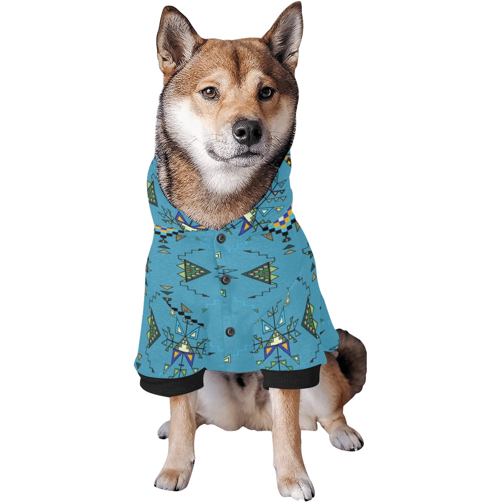 Bear Shield Blue Pet Dog Hoodie