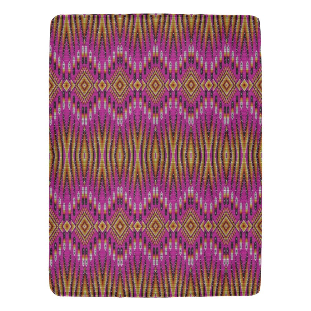 Fire Feather Pink Ultra-Soft Micro Fleece Blanket 60"x80"