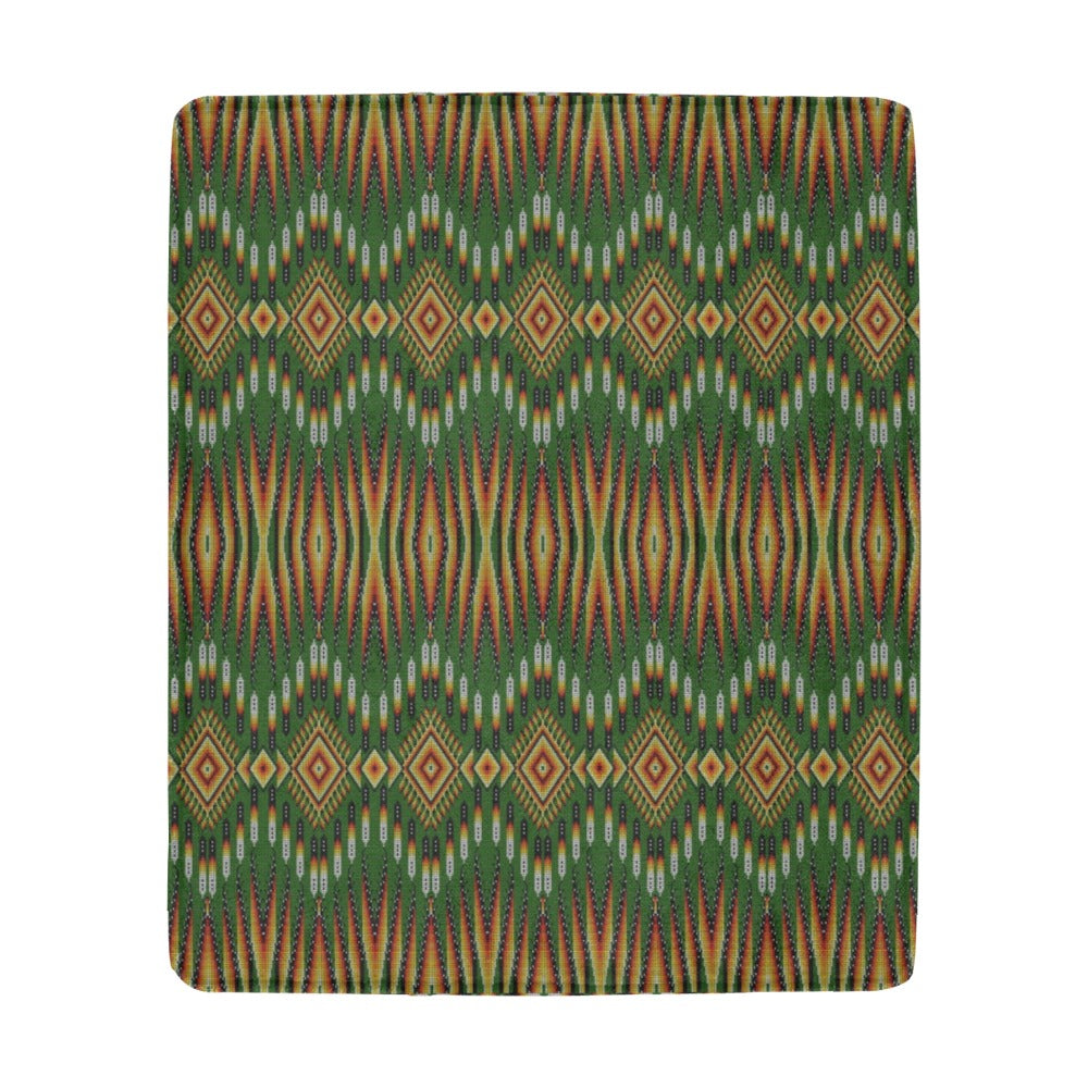 Fire Feather Green Ultra-Soft Micro Fleece Blanket 50"x60"