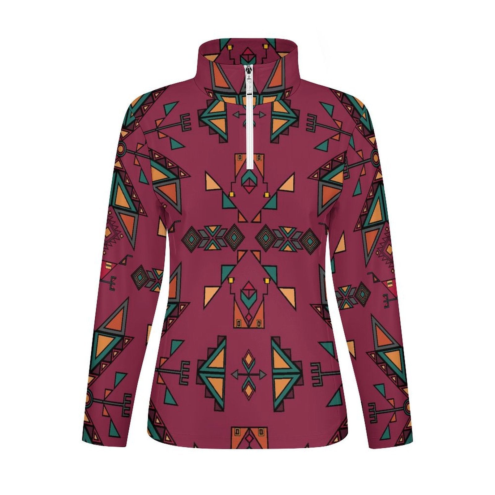 Arrow Dawn Maroon Long Sleeve Yoga Shirt